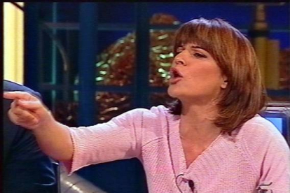 Carmen Hornillos, durante una emisión de 'Crónicas marcianas' en el 2001.
