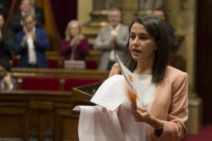 Inés Arrimadas en el Parlament.