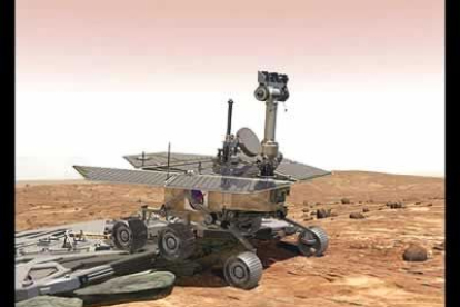 Esta es la apariencia del vehículo en el planeta rojo, según las reproducciones hechas por la NASA.