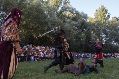 El torneo medieval dio vida, este fin de semana, a la fiestas de Mansilla de las Mulas. FERNANDO OTERO PERANDONES