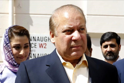 El exprimer ministro paquistaní Nawaz Sharif, en Londres este viernes.