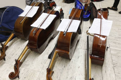 Instrumentos en la Escuela Municipal de Música de León