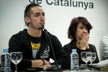 Lanza, en una rueda de prensa en el 2015, tras la emisión de Ciutat Morta.