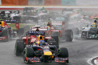 Las condiciones del trazado de Sepang marcaron el inicio del Gran Premio de Malasia.