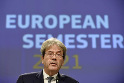 El comisario europeo de Economía, Paolo Gentiloni. JOANNA GERON