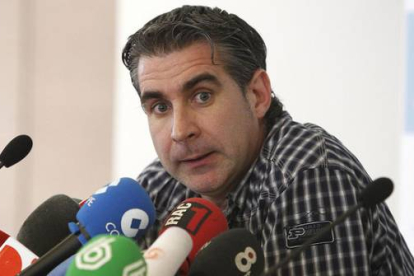 El socio azulgrana Jordi Cases, durante una rueda de prensa.