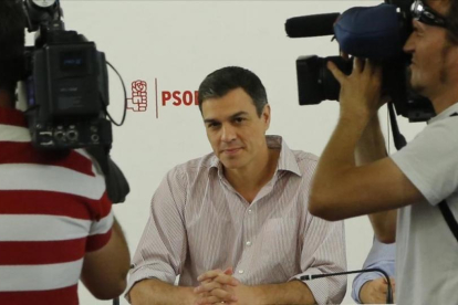 Pedro Sánchez, durante la ejecutiva del PSOE del pasado lunes.