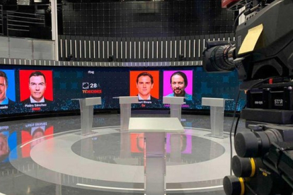 El plató que ha preparado Televisión Española en Prado del Rey.