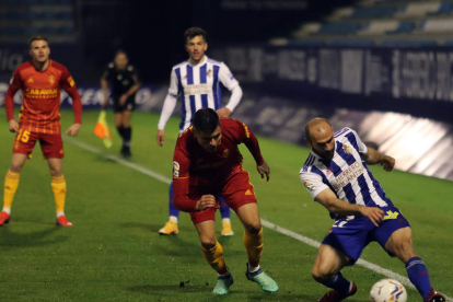 La Deportiva venció 2-1 en el partido de la pasada temporada al Real Zaragoza. ANA F. BARREDO