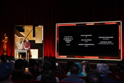 Riz Ahmed and Allison Williams anuncian las nominadas a mejor actriz en los Premios de la Academia, los codiciados Oscar. EFE