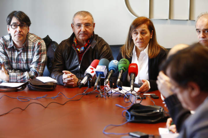 Díez, Martínez, Sáenz de Miera y Pizarro, ayer en la rueda de prensa en la Fele.
