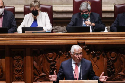 El primer ministro Antonio Costa en el parlamento luso. MARIO COSTA
