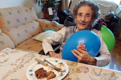 Lidia Rivero Fernández el día que celebró los 104 años. ICAL