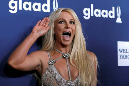 Britney Spears, durante la entrega de unos premios en beverly Hills, hace un año.