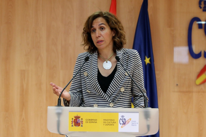 La presidenta del CSD, Irene Lozano. RODRIGO JIMÉNEZ / EFE