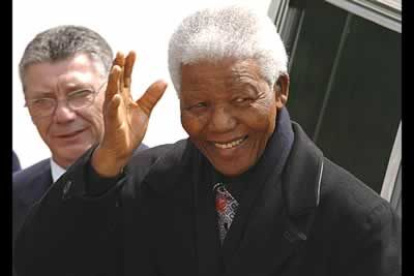 El líder político surafricano Nelson Mandela era uno los más esperados.