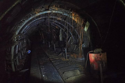 Interior de la mina de Lumajo. ARAUJO