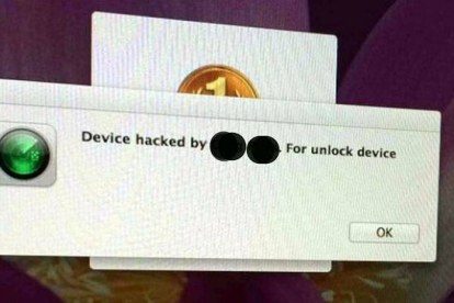 Iphone 'hackeado' dirigido al propietario de la línea (con el nombre oculto posteriormente).