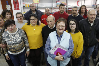Parte de las personas que integran la comunidad del Comité Pro Salud en 1ª Persona de León, en la última reunión que hicieron en Astorga. JESÚS F. SALVADORES