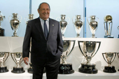 Paco Gento, exjugador del Real Madrid, el único en el mundo con seis Copas de Europa. F. ALVARADO