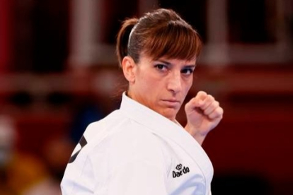 La española Sandra Sánchez durante el combate final de Kata femenino. DL