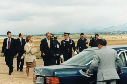 Una de sus visitas a la Base Aérea. Archivo