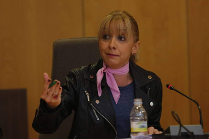 María Eugenia Gancedo, en una foto de archivo durante un pleno municipal. RAMIRO
