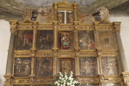 El retablo de Valdavida se encuentra en muy mal estado.