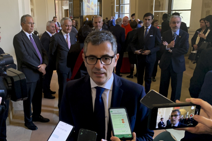 El ministro español de Presidencia en funciones, Felix Bolaños, acudió este sábado al Vaticano a la ceremonia en la que se nombraron 21 nuevos cardenales. EFE/ARZOBISPADO DE MADRID