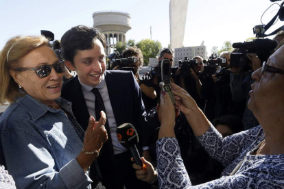 El pequeño Nicolás a su llegada al juzgado en Madrid.