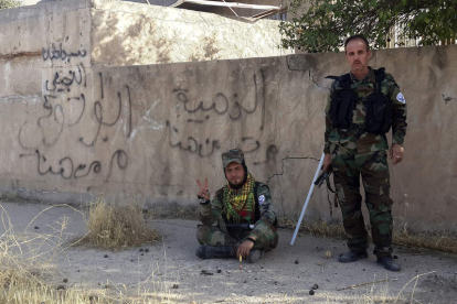 Las tropas iraquíes y las kurdas continuaron hoy arrebatándole terreno a los yihadistas. J.F.