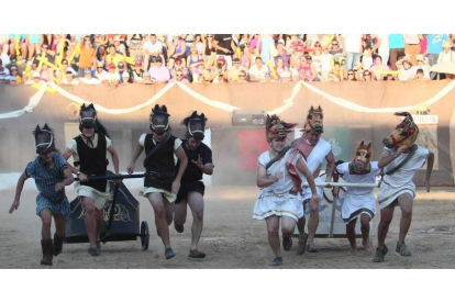Una de las pruebas del circo romano que se celebra durante las fiestas de Astures y Romanos.