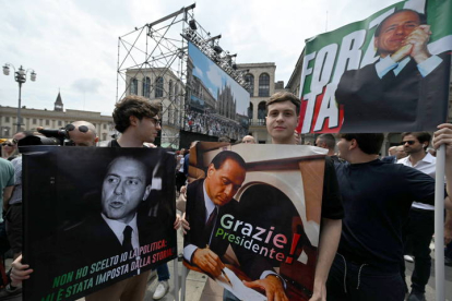 Funeral con honores de Silvio Berlusconi en Milán. CIRO FUSCO/MOURAD BALTI TOUATI/MATTEO CORNER/MATTEO BAZZI