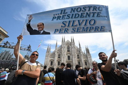 Funeral con honores de Silvio Berlusconi en Milán. CIRO FUSCO/MOURAD BALTI TOUATI/MATTEO CORNER/MATTEO BAZZI