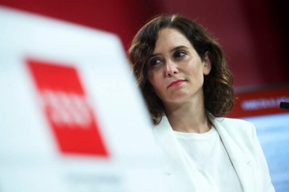 Isabel Díaz Ayuso exigió ayer al PP adelantar el congreso del partido en la Comunidad de Madrid. DAVID FERNÁNDEZ