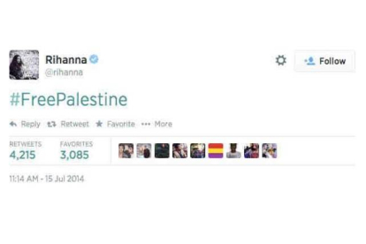 Captura del polémico tuit de Rihanna.