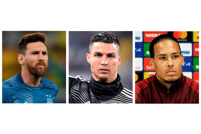 Messi, Cristiano y Van Dijk, nominados al Premio Jugador del Año de la UEFA