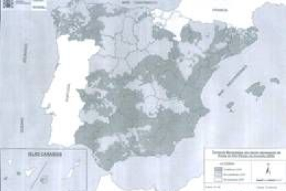 El mapa de Medio Ambiente, que declara ZAR al 56,9% del país, incluye a toda la comarca del Bierzo