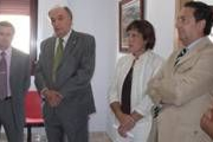 Pérez, Ferrero, Pérez Ramos y Burón, durante el acto de inauguración
