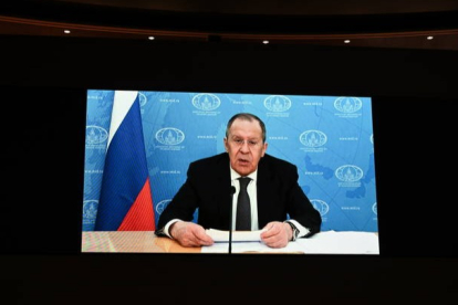 Lavrov, ministro de Exteriores ruso. FABRICE COFFRINI