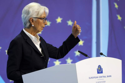 Christine Lagarde, durante una comparecencia del Banco Central Europeo. RONALD WITTEK