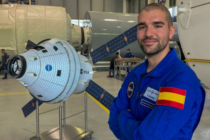 El astronauta leonés Pablo Álvarez. JAVIER ALBISU