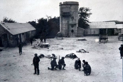 Soldados en Varreville, en 1944.