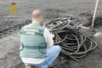 La Guardia Civil detiene a una persona por el  robo de cobre en una instalación minera. GUARDIA CIVIL