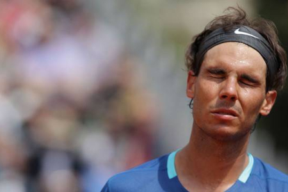 Rafael Nadal lamenta un fallo en un partido disputado esta temporada.
