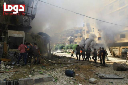 La ciudad de Duma ha sido atacada fuertemente en las últimas semanas por las fuerzas del régimen de Asad.