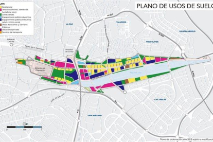 Plano de usos de suelo de Madrid Nuevo Norte.
