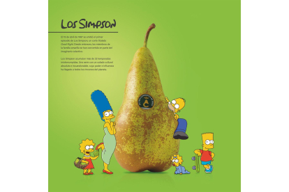 Abril es el mes de la pera conferencia y de Los Simpson en el calendario de la marca Alimentos de Calidad del Bierzo. El 19 de abril es el Día Mundial de Los Simpson. DL