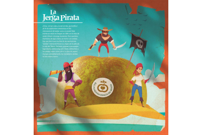La Jerga Pirata tiene su propio Día Mundial el 19 de septiembre. Y aquí posan sobre una manzana reineta. DL
