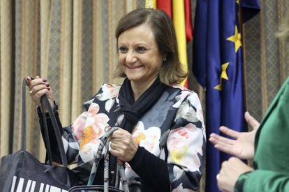 Cristina Gallach, tras su comparecencia en el Congreso de los Diputados.